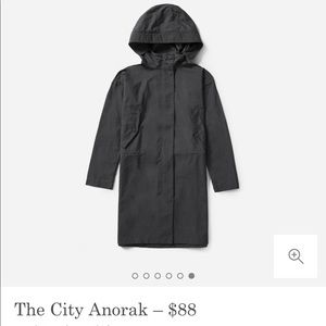 Everlane City Anorak Raincoat - Black XS